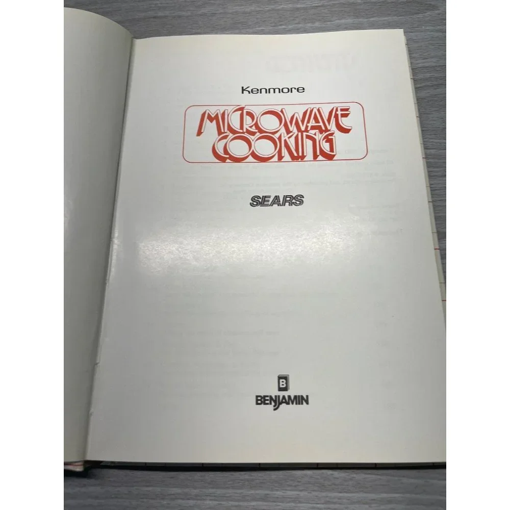 Vintage Kenmore Microwave Cooking Cookbook 1987 Sears Hardcover Recipes
